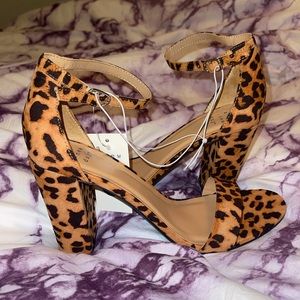 A New Day Leopard Strappy Heels